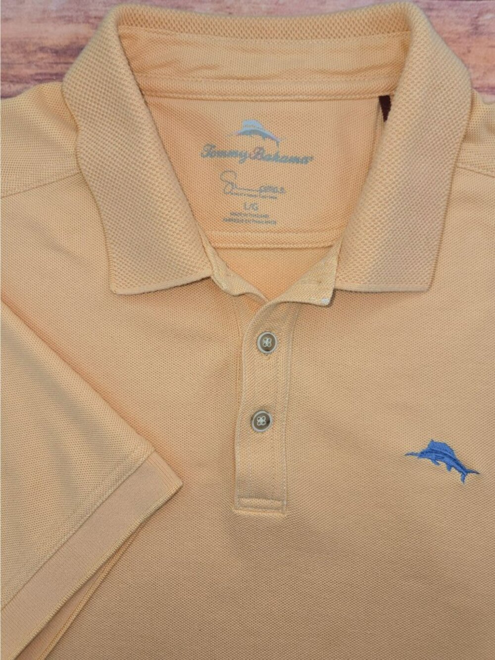 Tommy Bahama Supima Cotton Orange Polo Large
